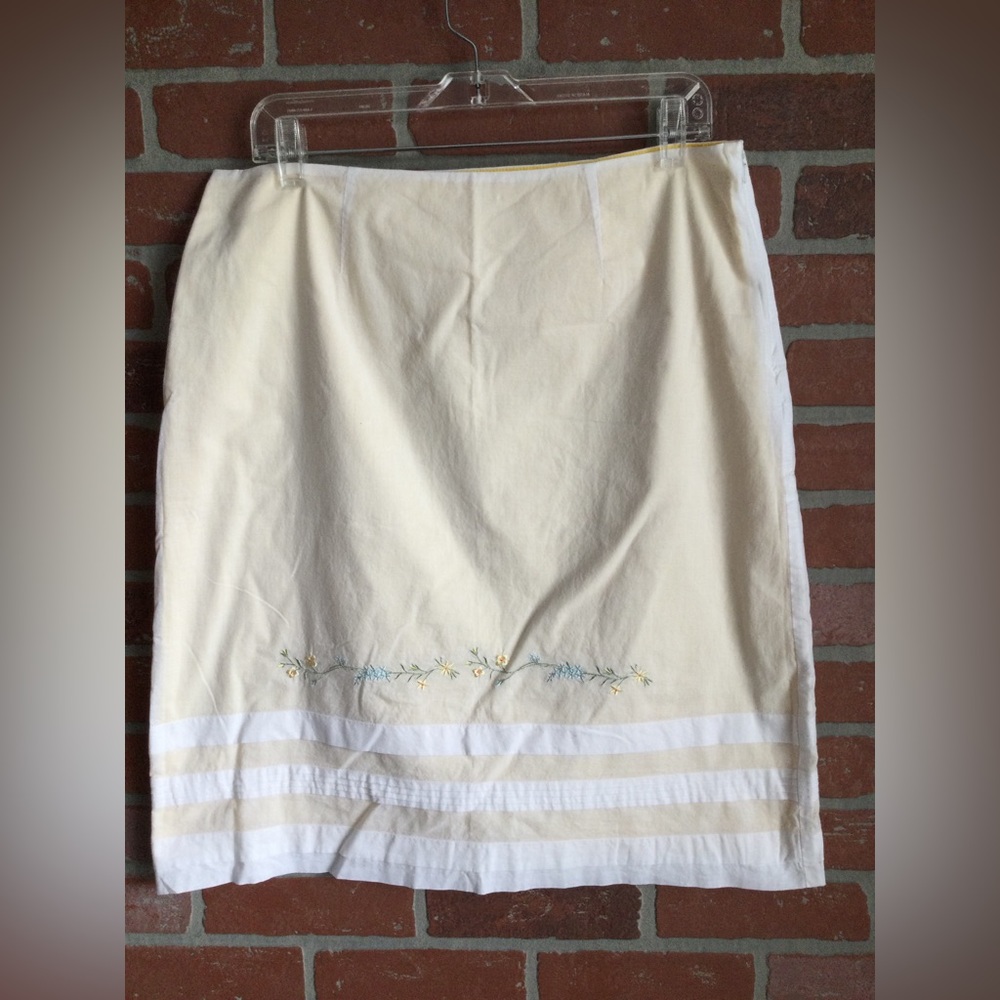 100% cotton midi skirt